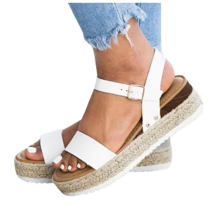 Basic Strap Espadrille Sandals