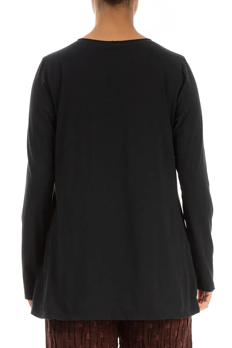 Black Soft Cotton Top