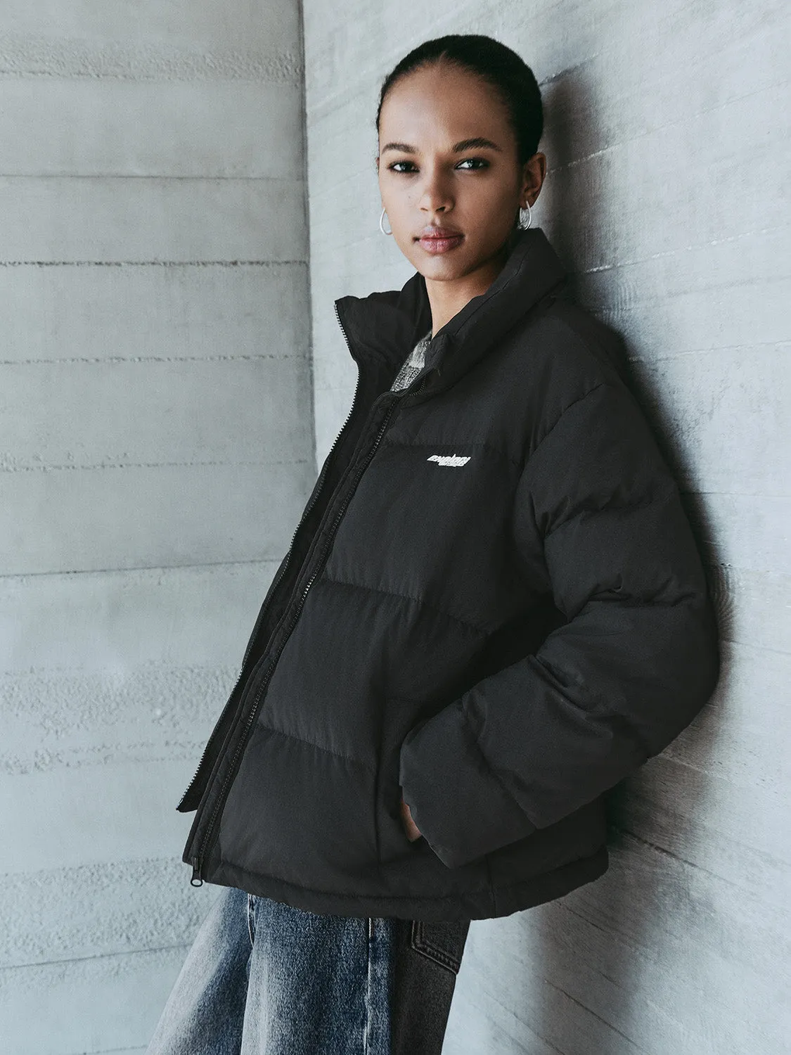 Cropped Padded Down Puffer Jackets