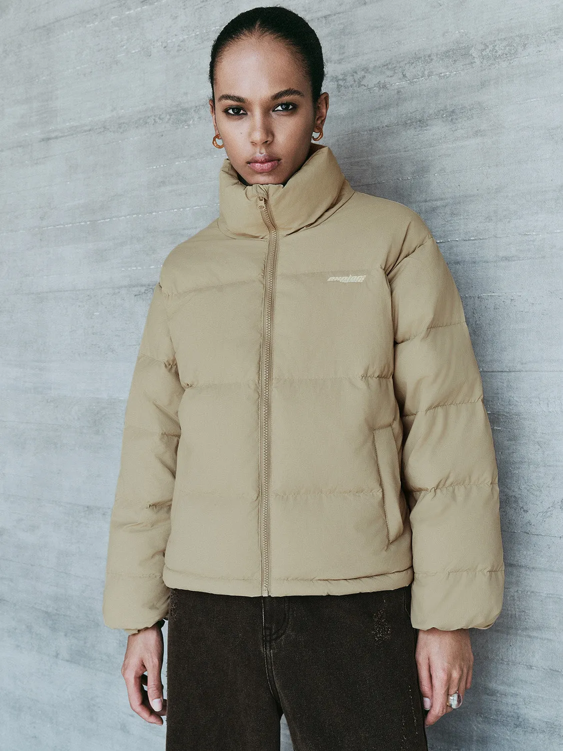 Cropped Padded Down Puffer Jackets