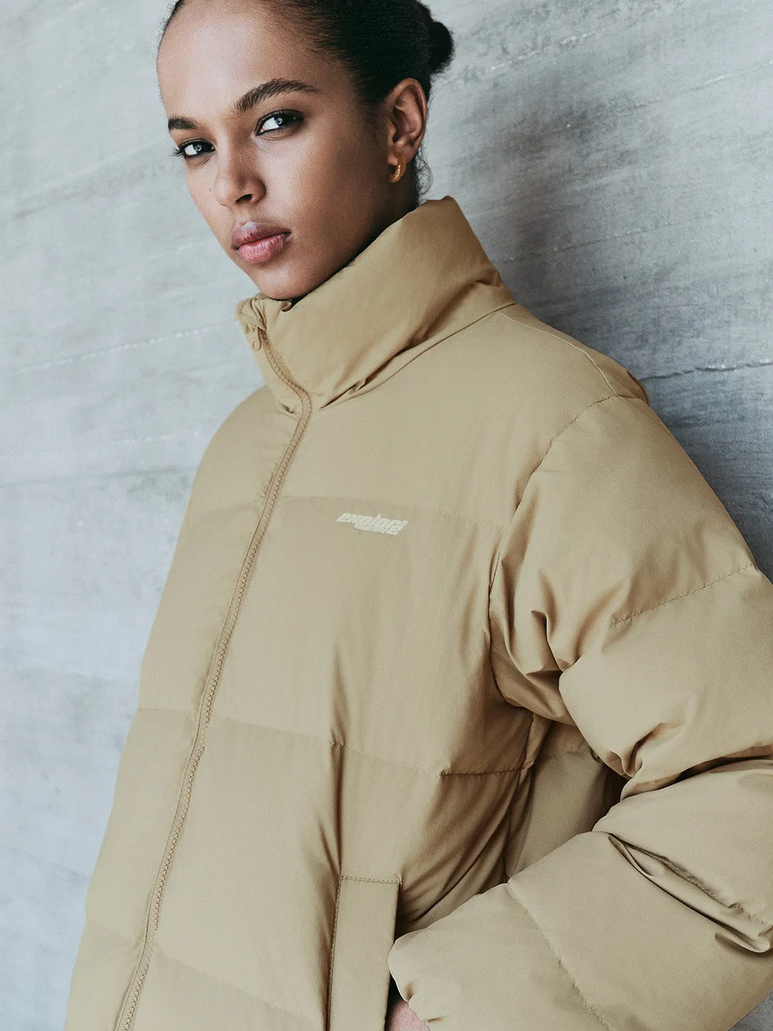 Cropped Padded Down Puffer Jackets