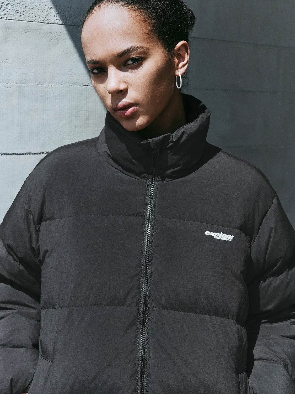 Cropped Padded Down Puffer Jackets