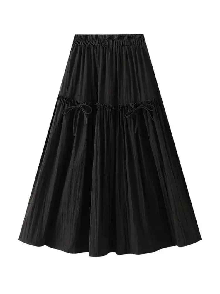 Elegant Bow A-Line Skirt