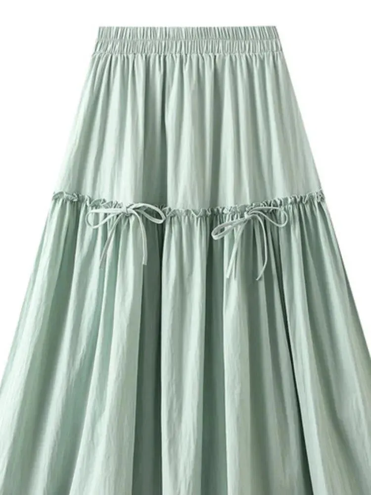 Elegant Bow A-Line Skirt