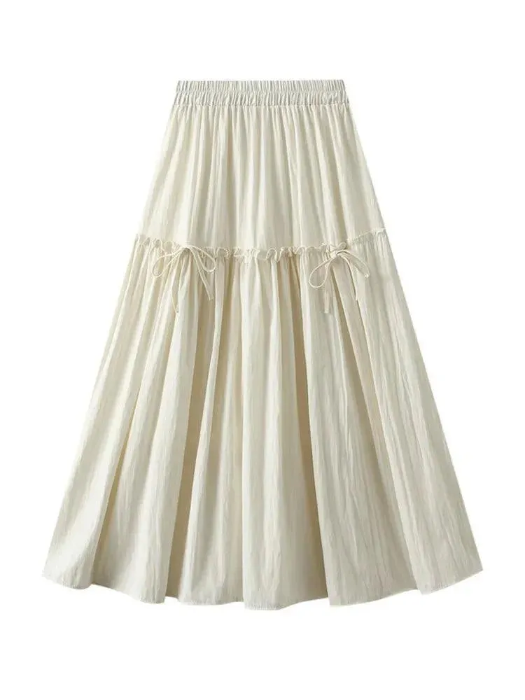 Elegant Bow A-Line Skirt