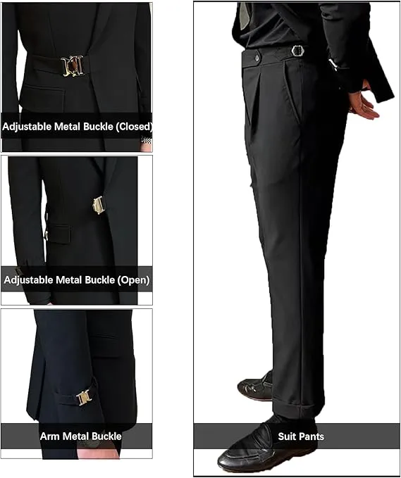 Formal Men's 2 Piece Men's Suit Regular Fit Notched Lapel Tuxedo For Wedding (Blazer   Pants)