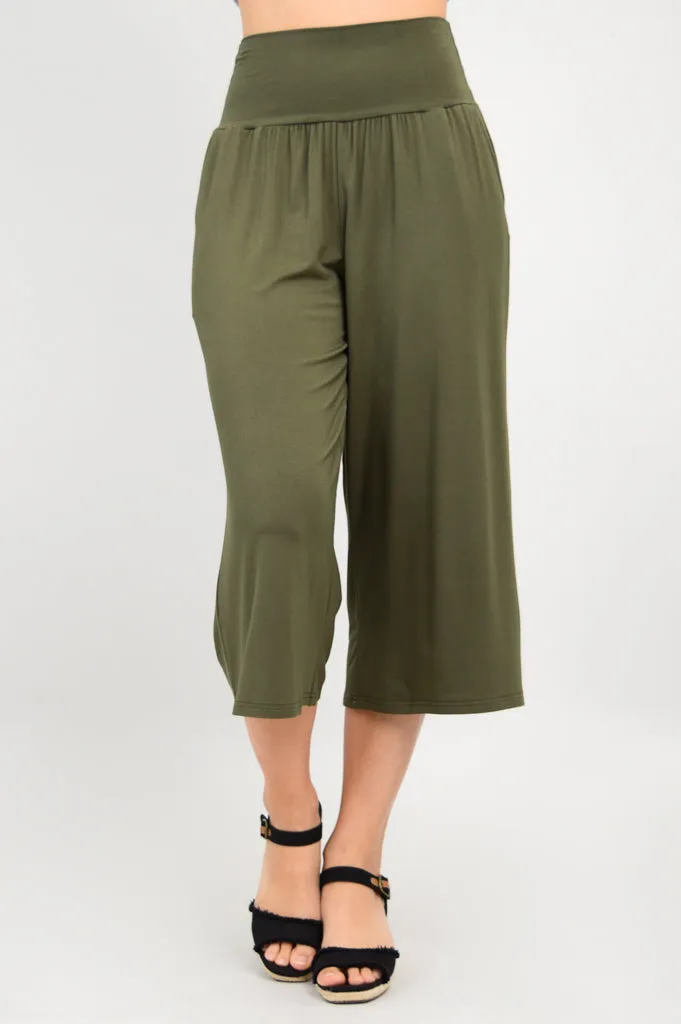 Gaylene Capri, Khaki, Bamboo