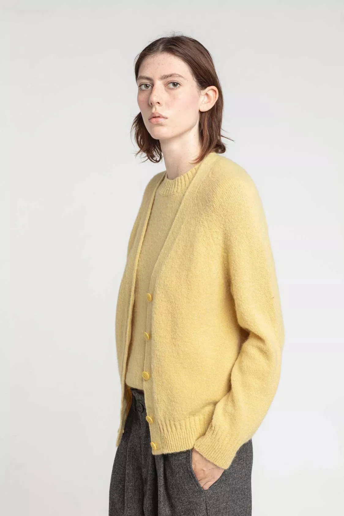 Gladia Jersey Cardigan - Yellow