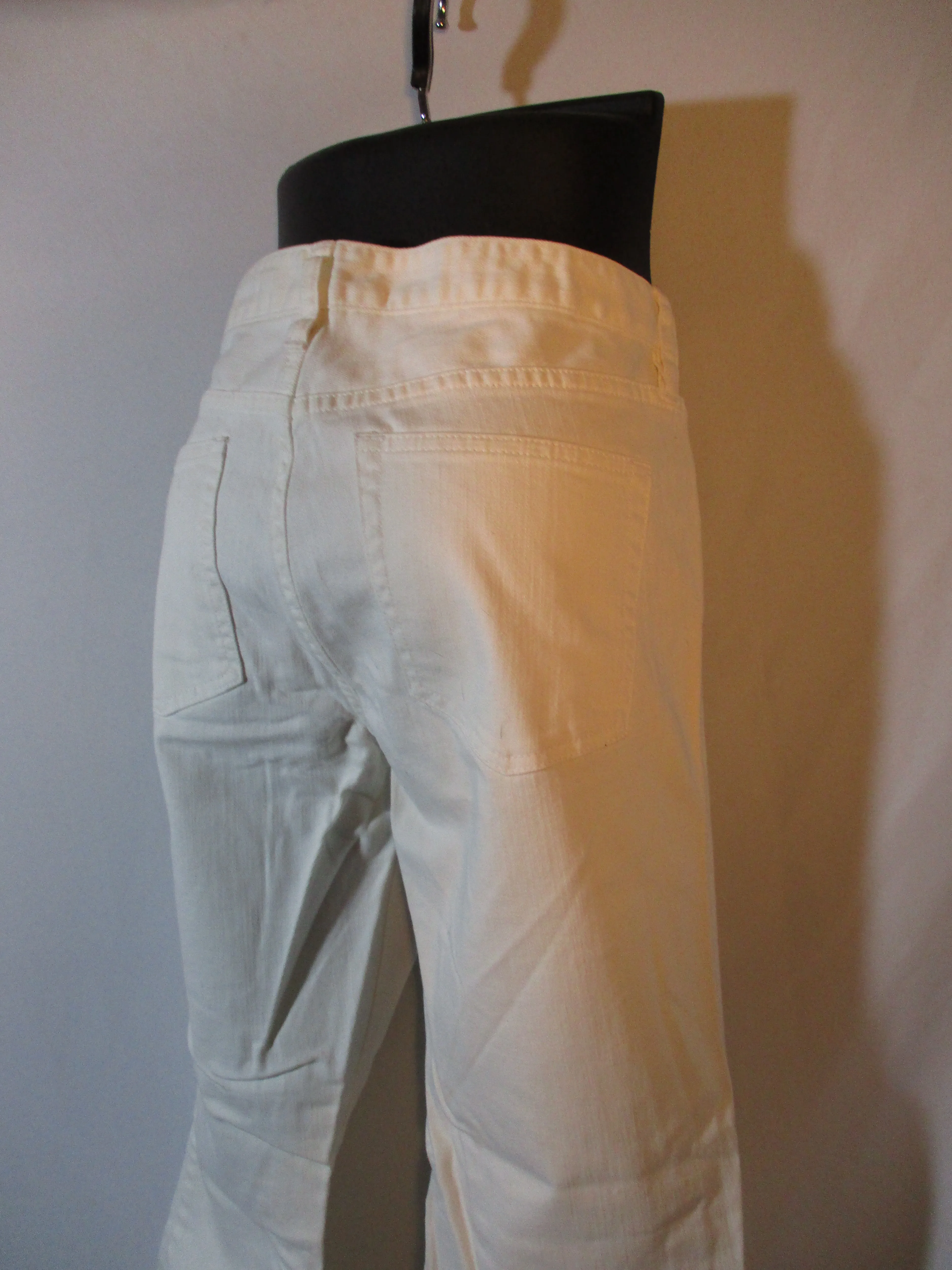 J. CREW MATCHSTICK Capri Crop Pants 28 WHITE Trouser