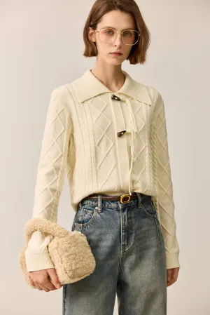 LILY Toggle Polo Collar Sweater