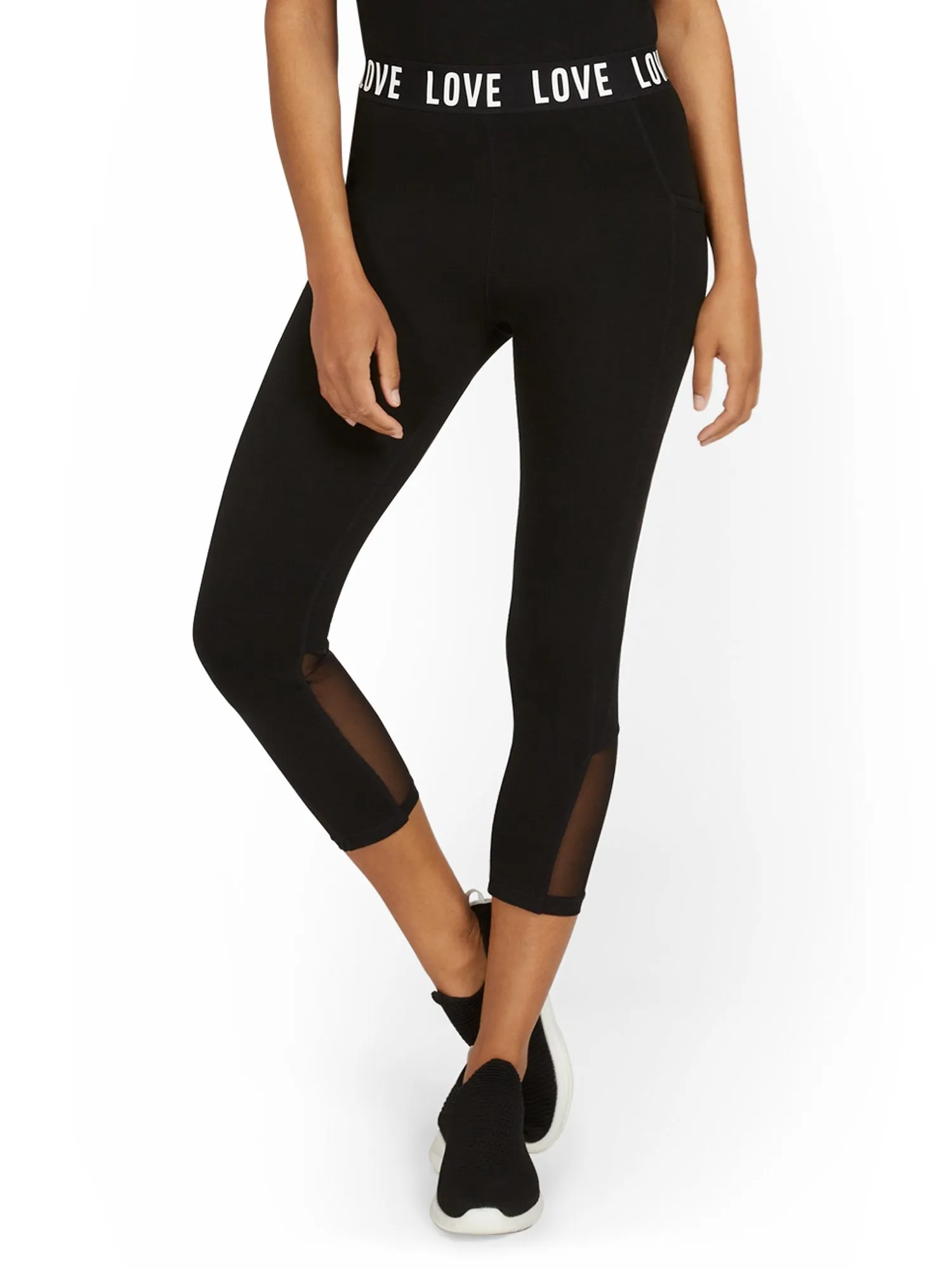 Love High-Waisted Mesh Pocket Capri Legging