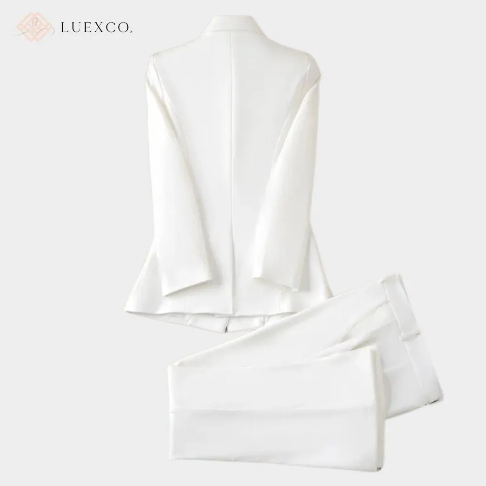 Luexco Elegance Women's Formal Suit Set Blazer and Pants