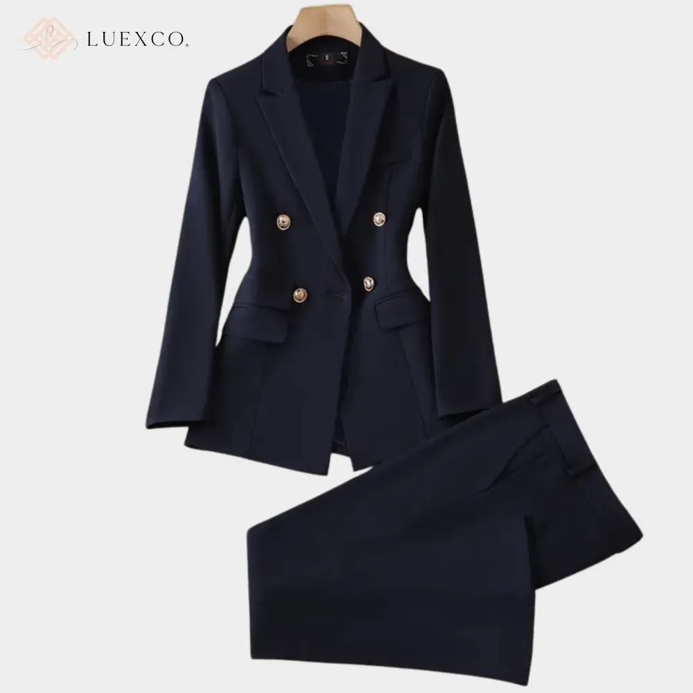 Luexco Elegance Women's Formal Suit Set Blazer and Pants