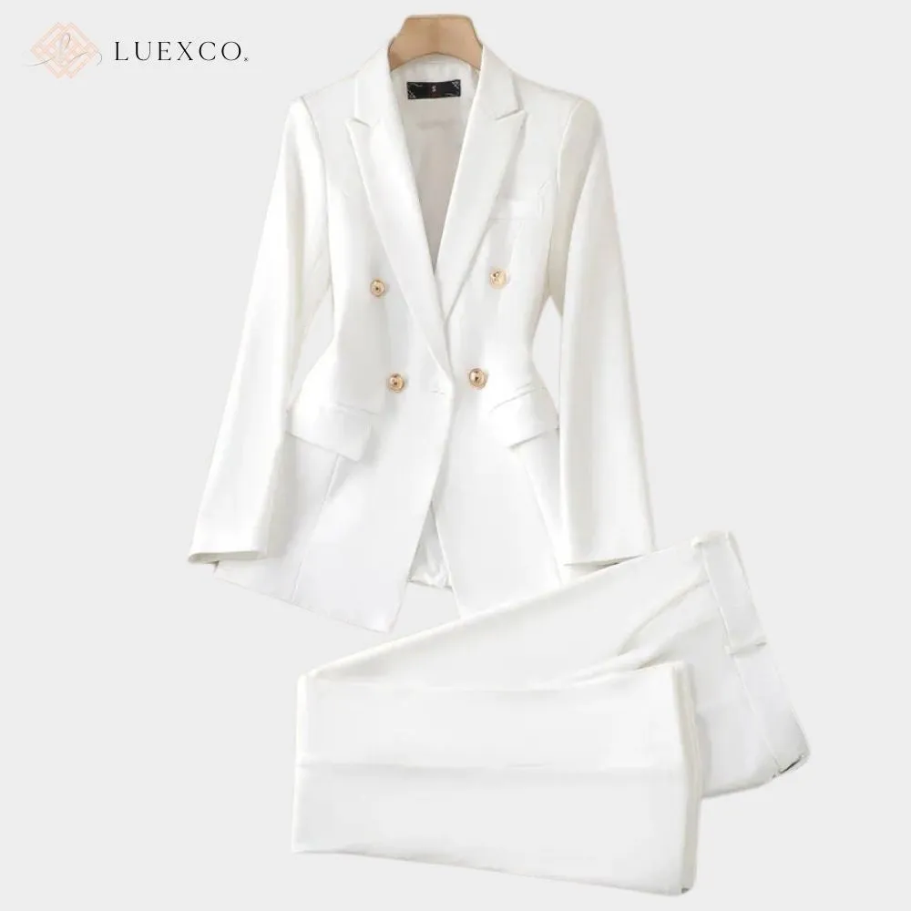 Luexco Elegance Women's Formal Suit Set Blazer and Pants