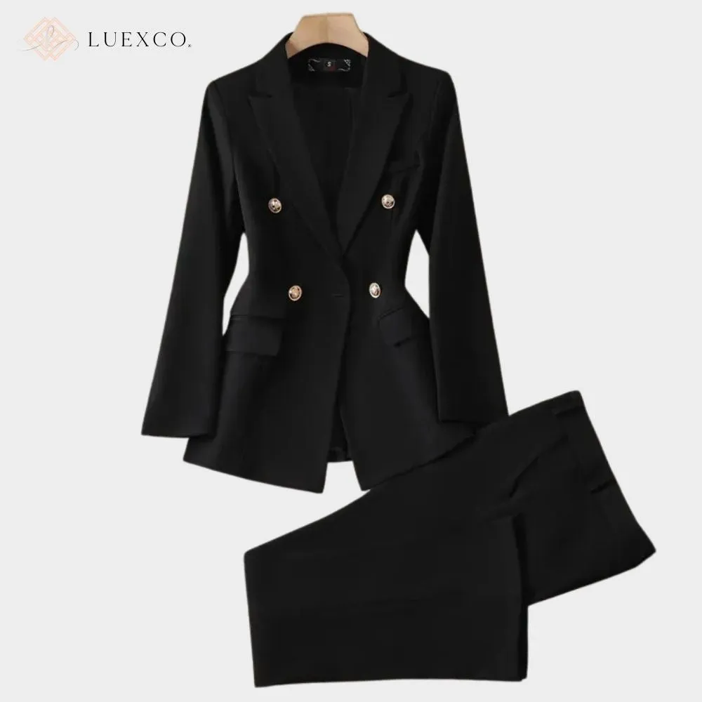 Luexco Elegance Women's Formal Suit Set Blazer and Pants