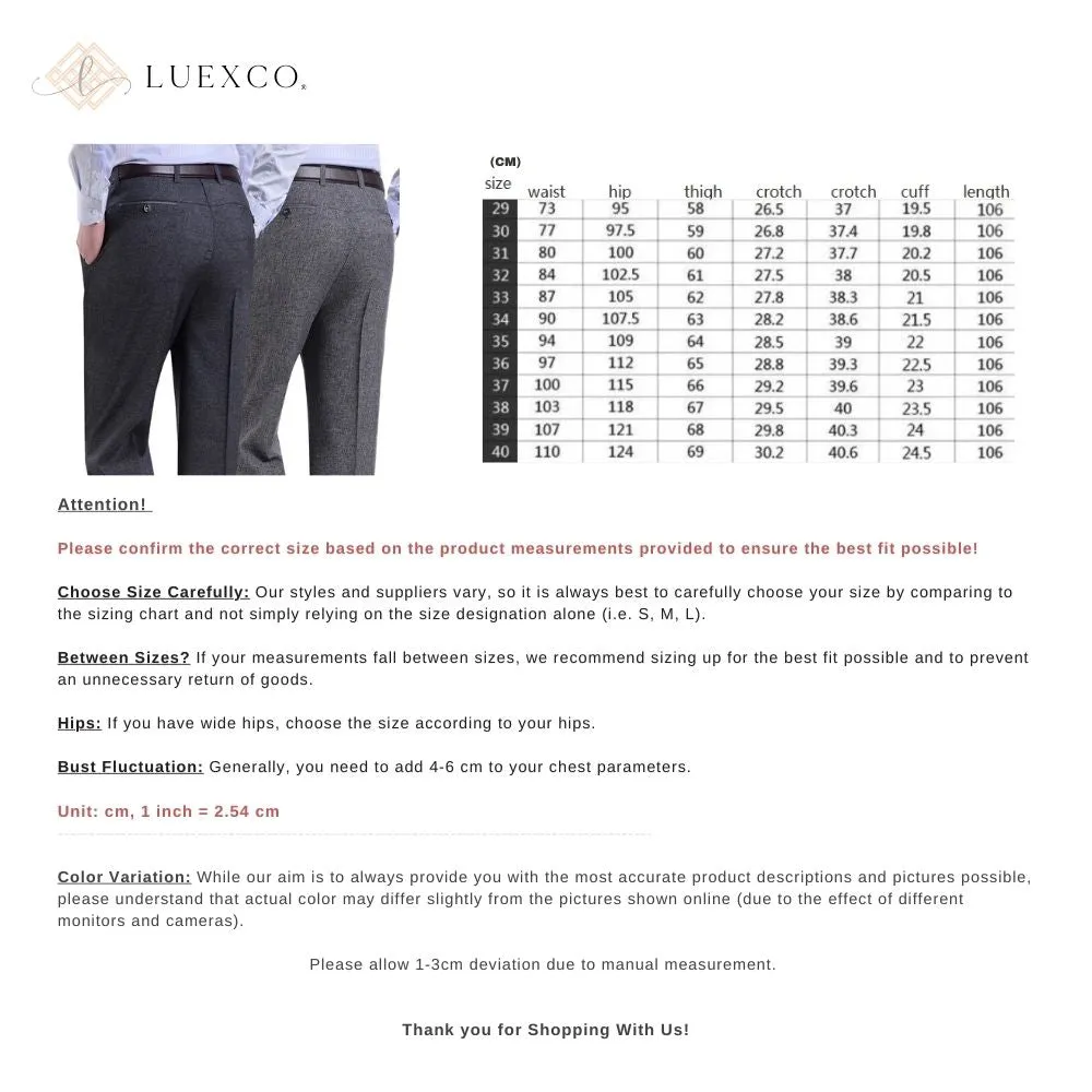 Luexco Men's Business Slacks Work Pants