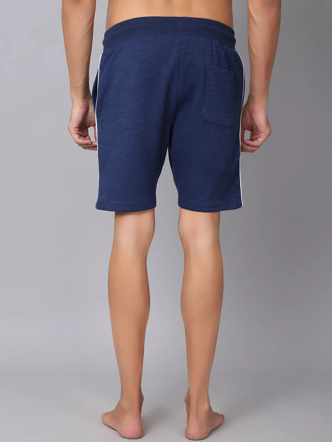 Men's Blue Melange Bermuda