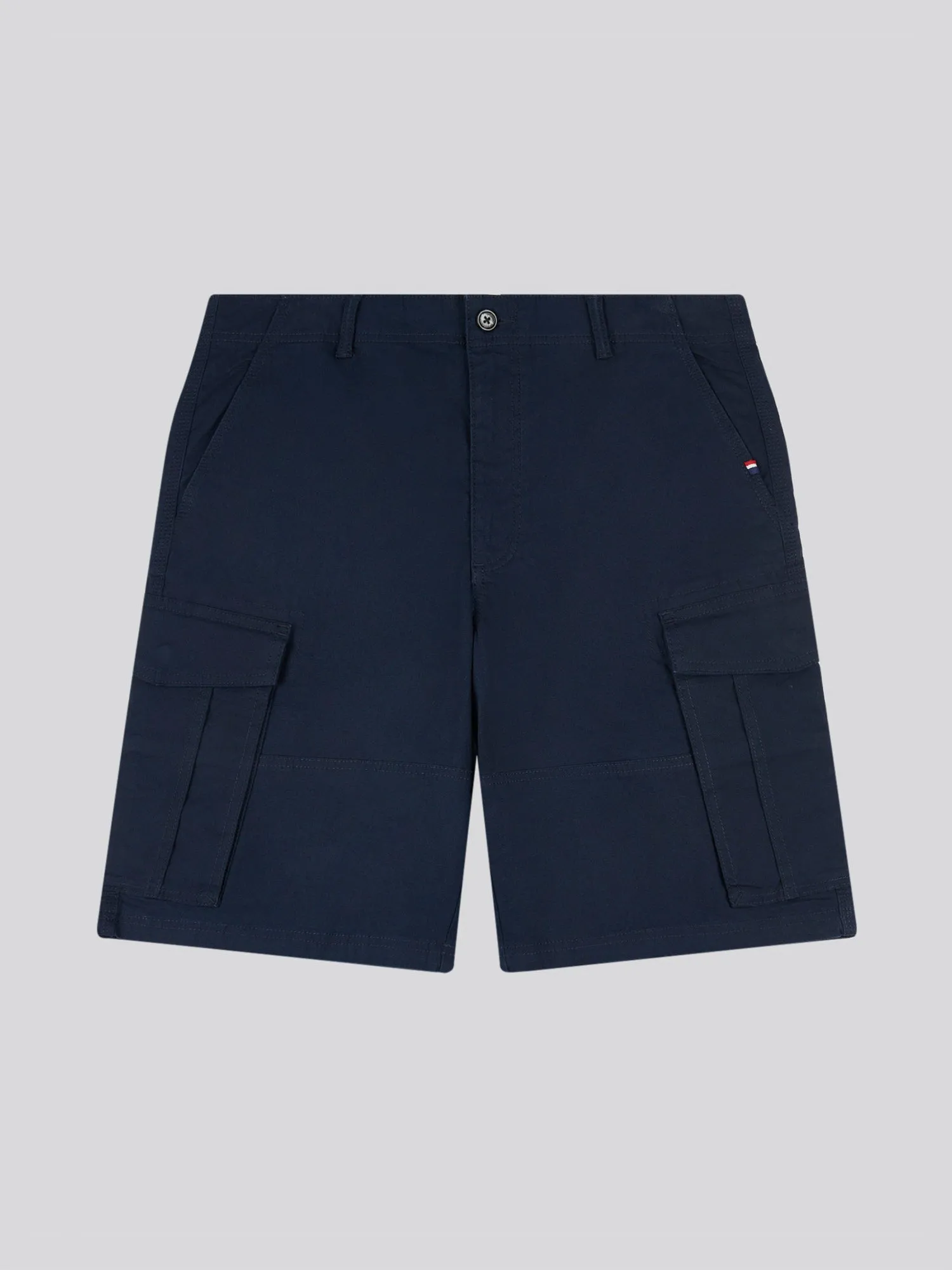 Mens Dobby Weave Cargo Short in Dark Sapphire Navy / Moonlight Blue DHM