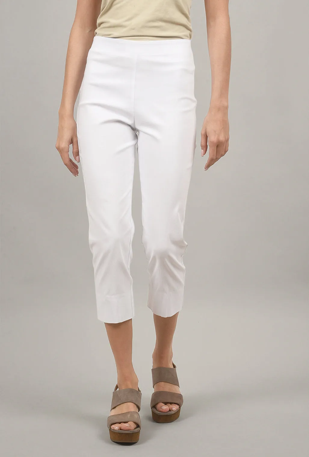 Mindy Cropped Pant, White