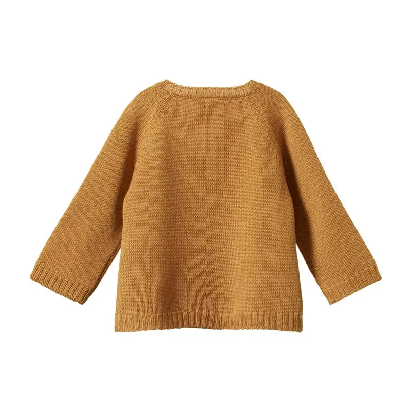 Nature Baby - Merino Knit Cardigan - Straw