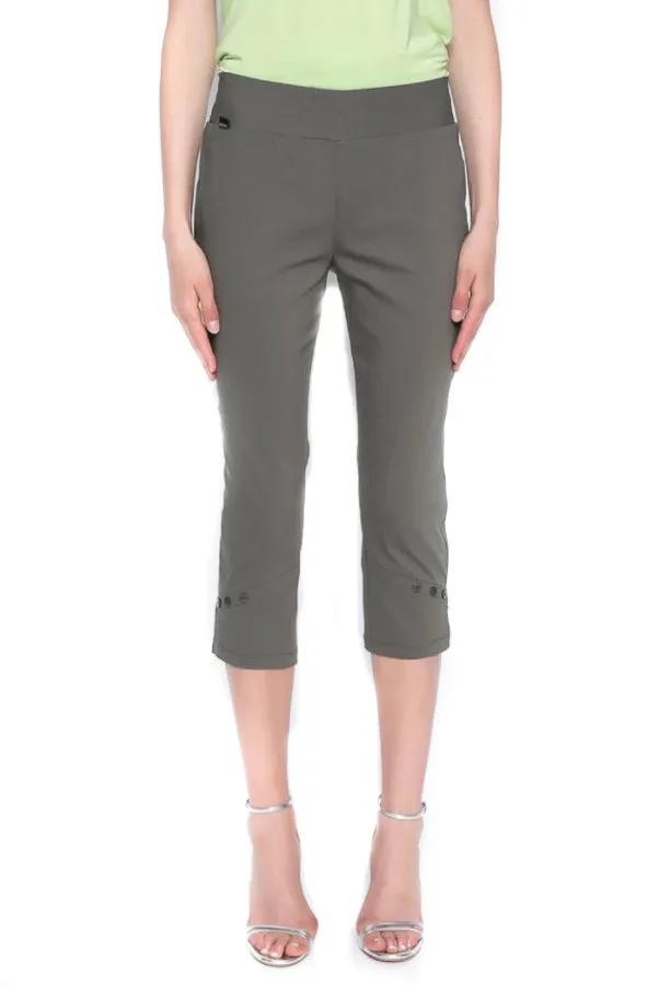 Picadilly YM952 Capri Pants with Button Detailing