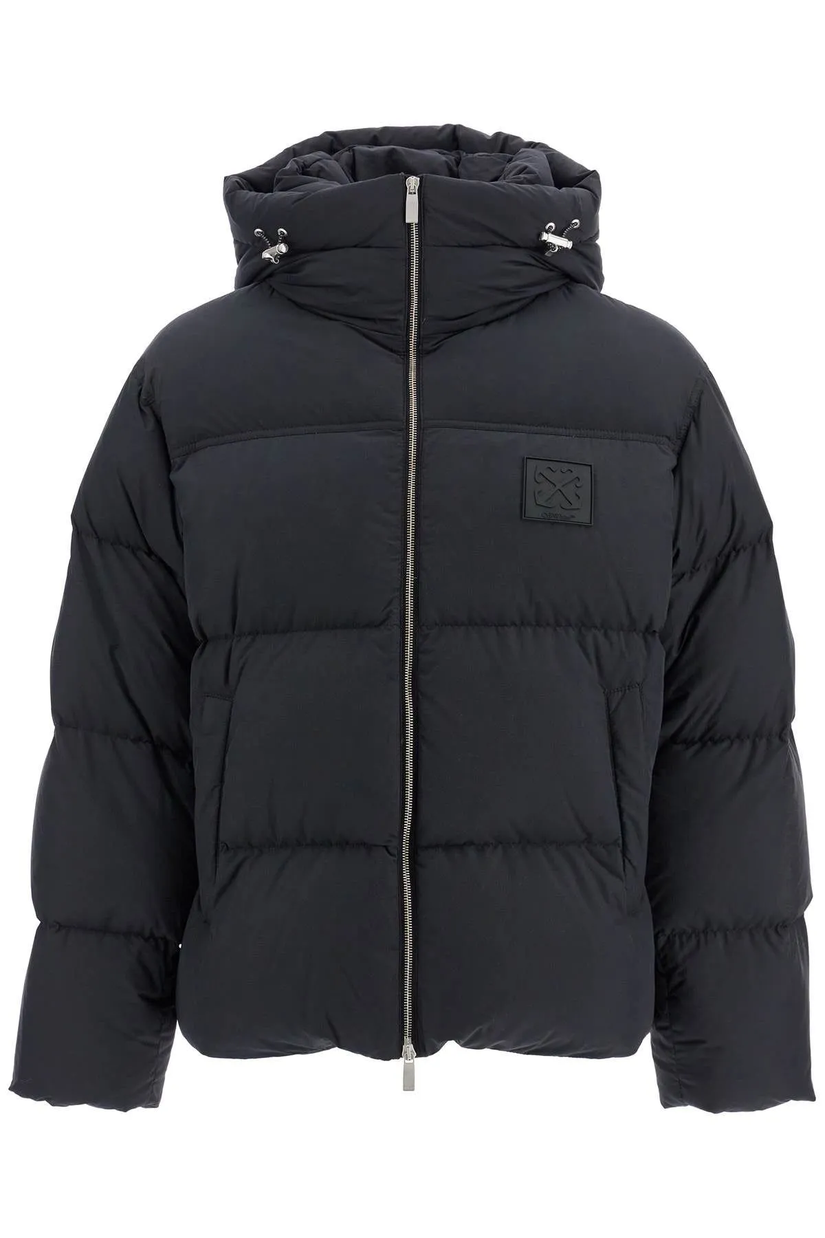 "DOWN JACKET WITH LOGO PATCH