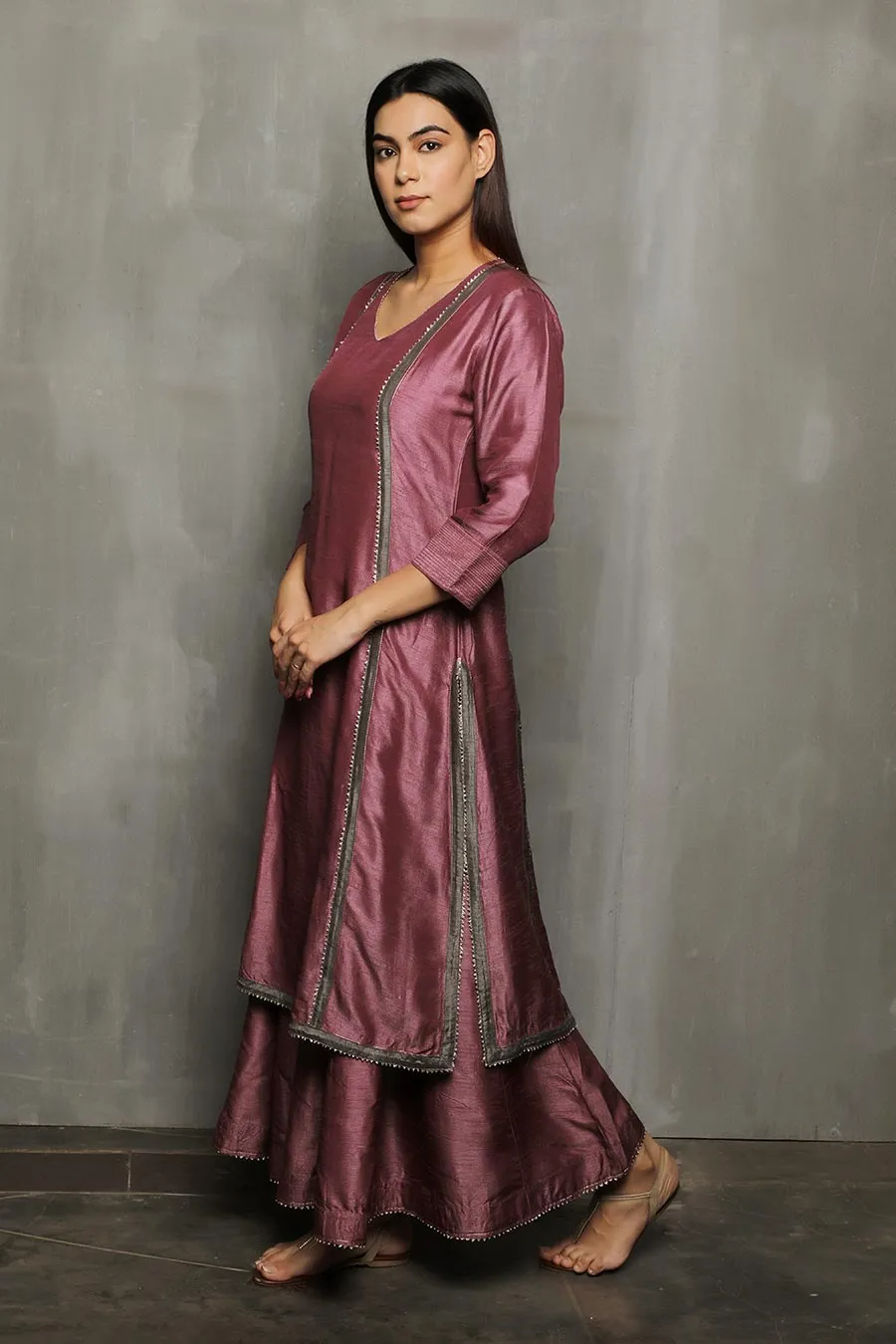 SAVYA - Mauve Kurta & Palazzo Set