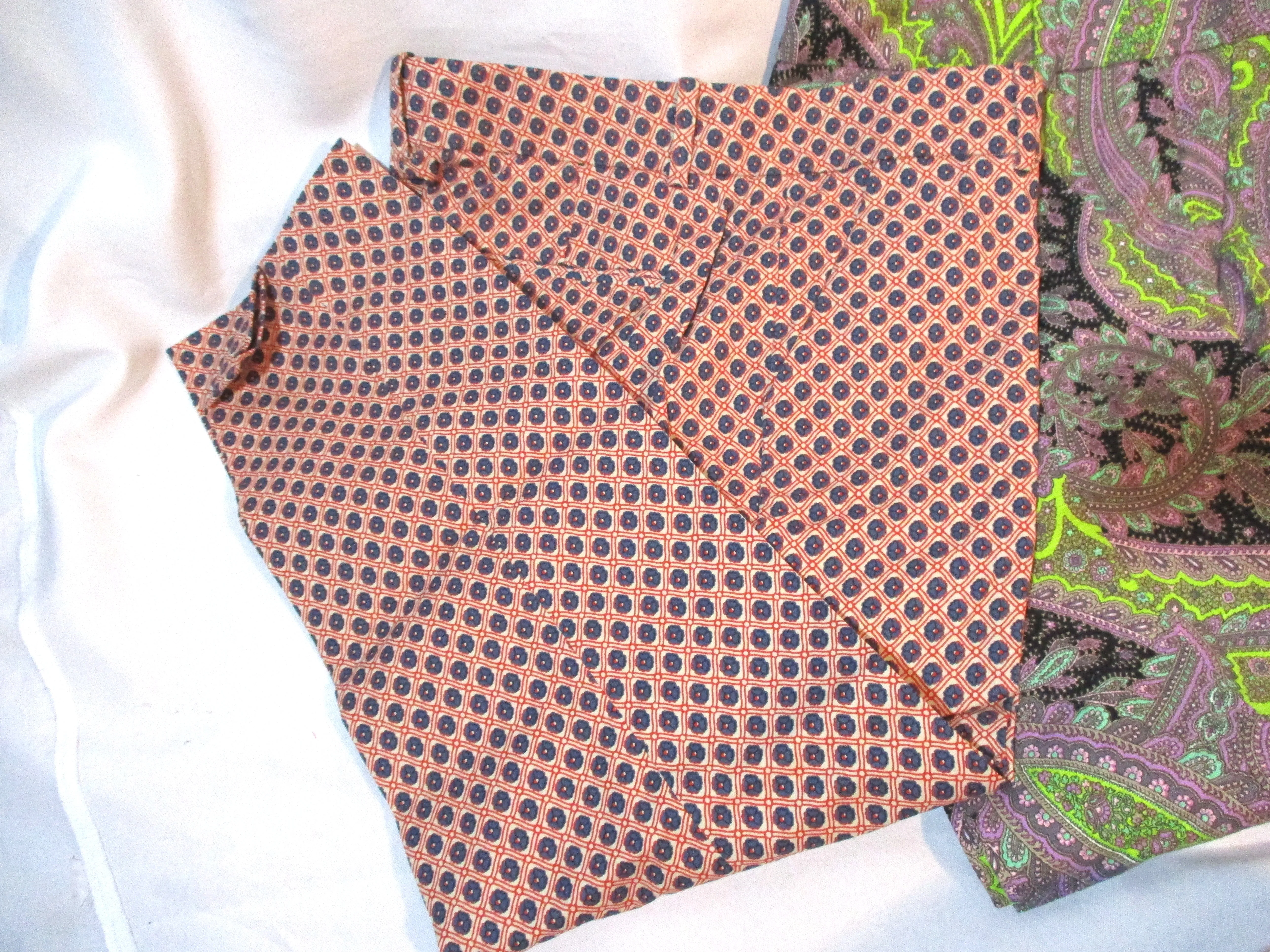 Set J. CREW Cafe Capri Cropped Pants 4 4P Polka Dot Paisley Floral