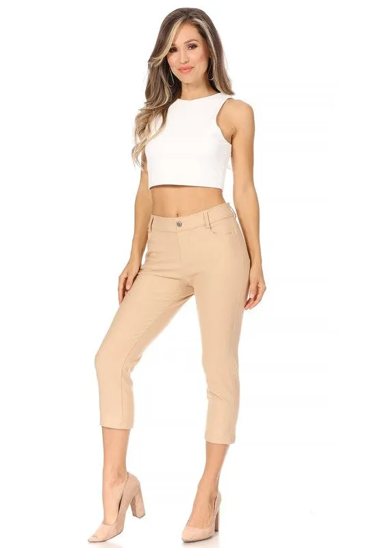 Stretchy, pull up, capri jeggings