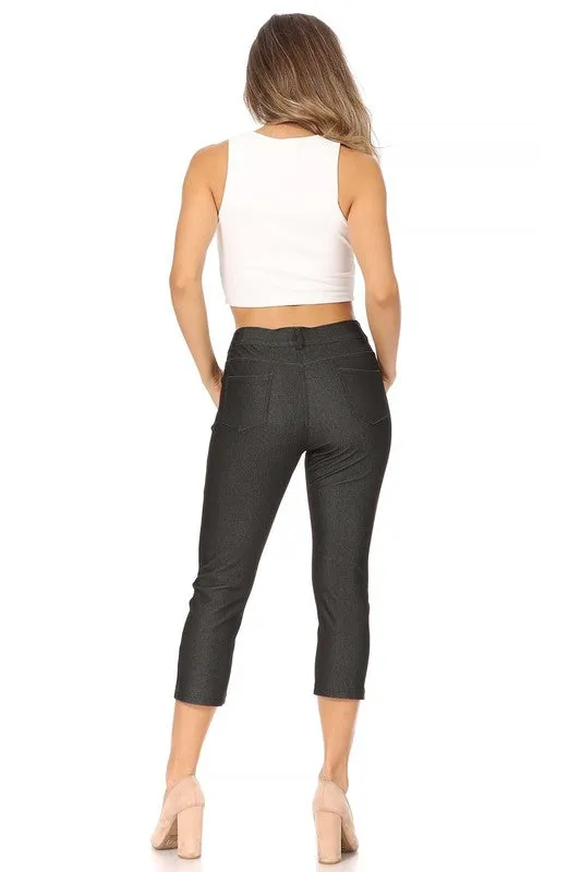 Stretchy, pull up, capri jeggings