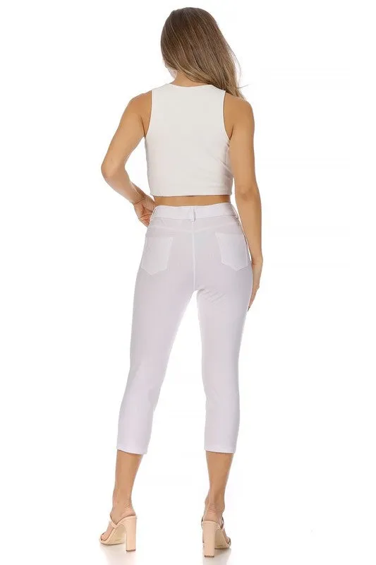 Stretchy, pull up, capri jeggings