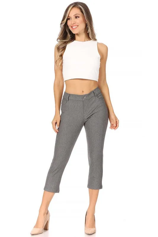 Stretchy, pull up, capri jeggings