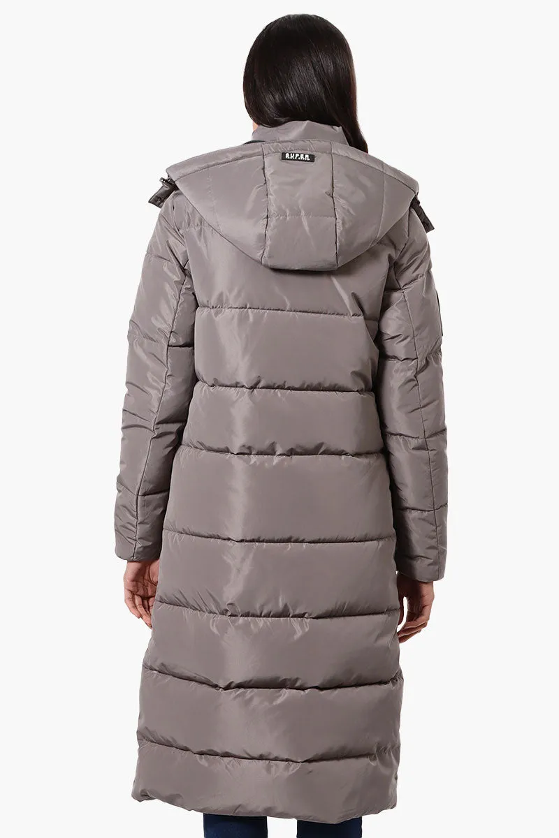 Super Triple Goose Maxi Puffer Parka Jacket - Grey