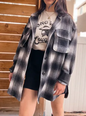 this is my edgy side long plaid jacket