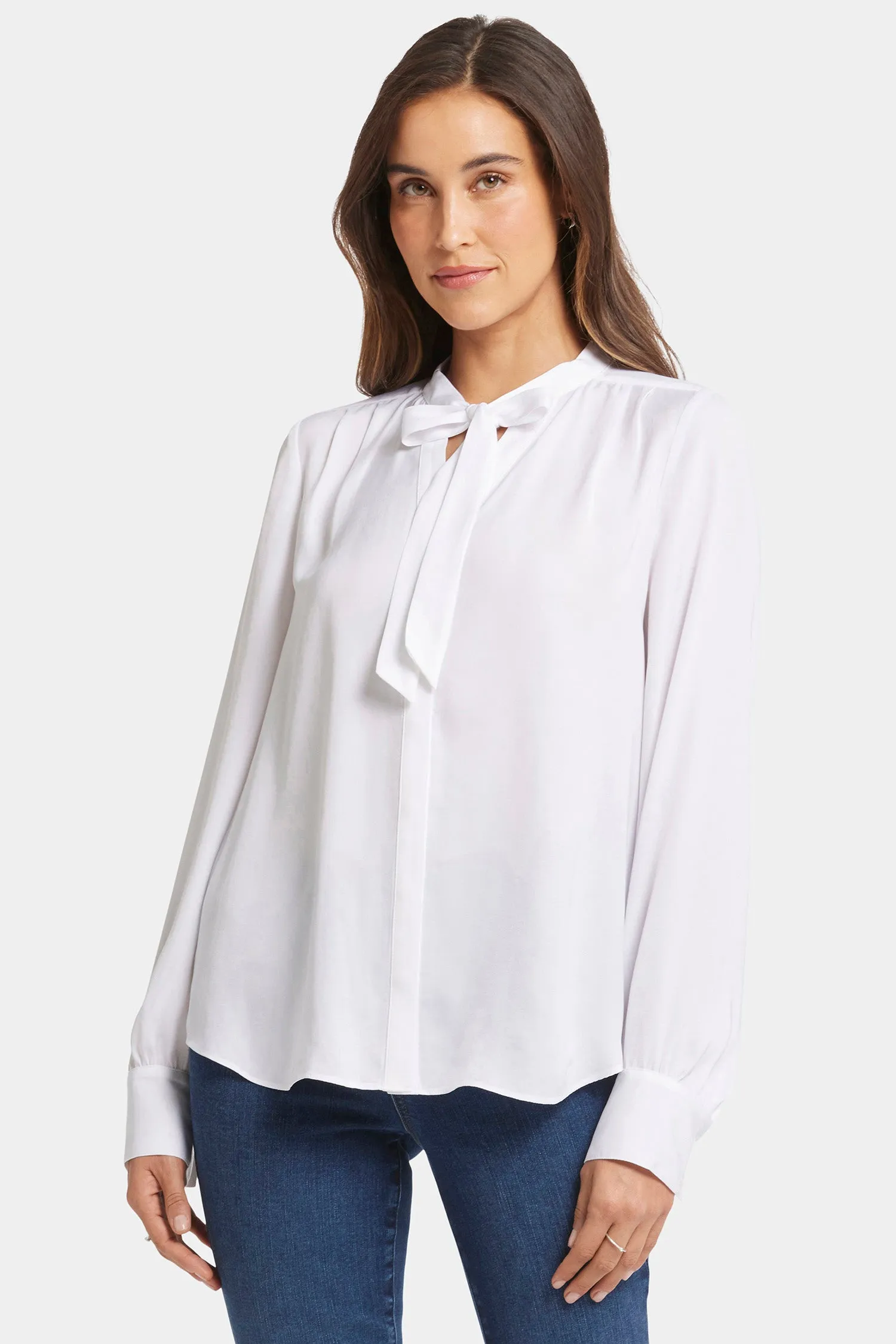 Tie-Neck Blouse - Optic White