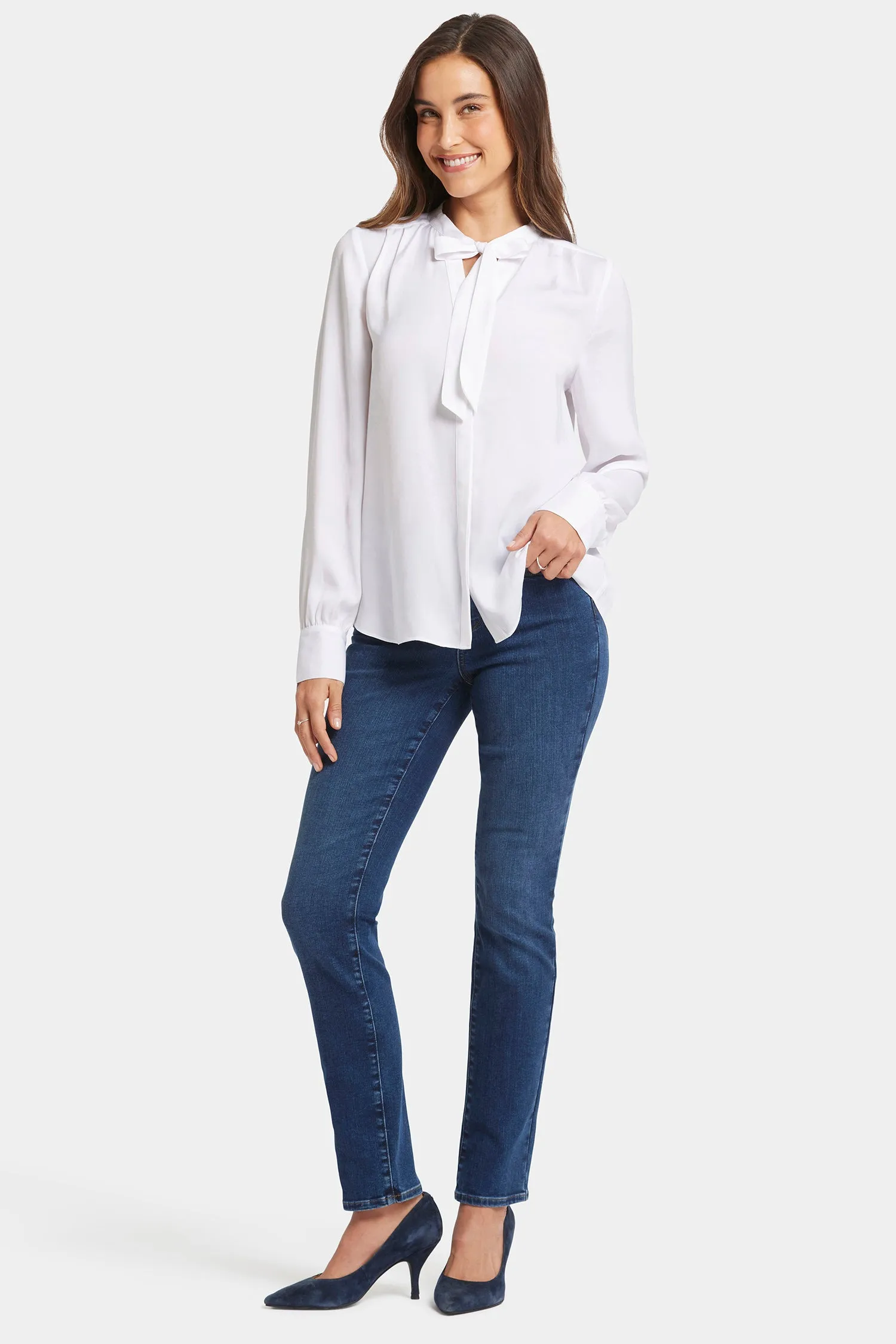 Tie-Neck Blouse - Optic White