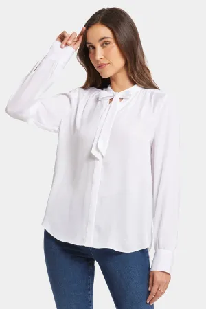 Tie-Neck Blouse - Optic White