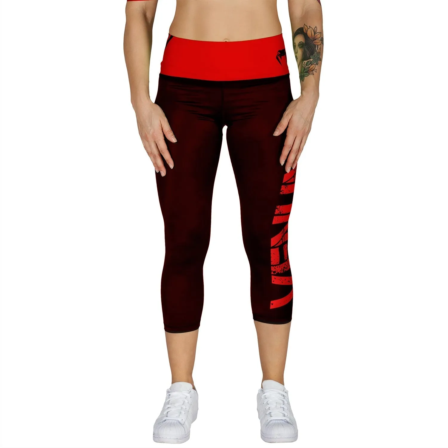 Venum Power Cropped Leggings - Black/Red