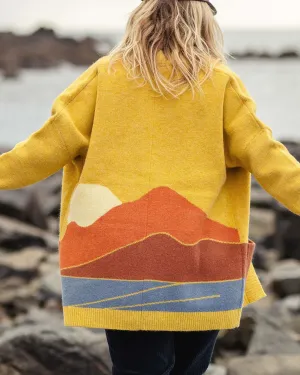 Vista Recycled Knitted Cardigan - Amber Gold