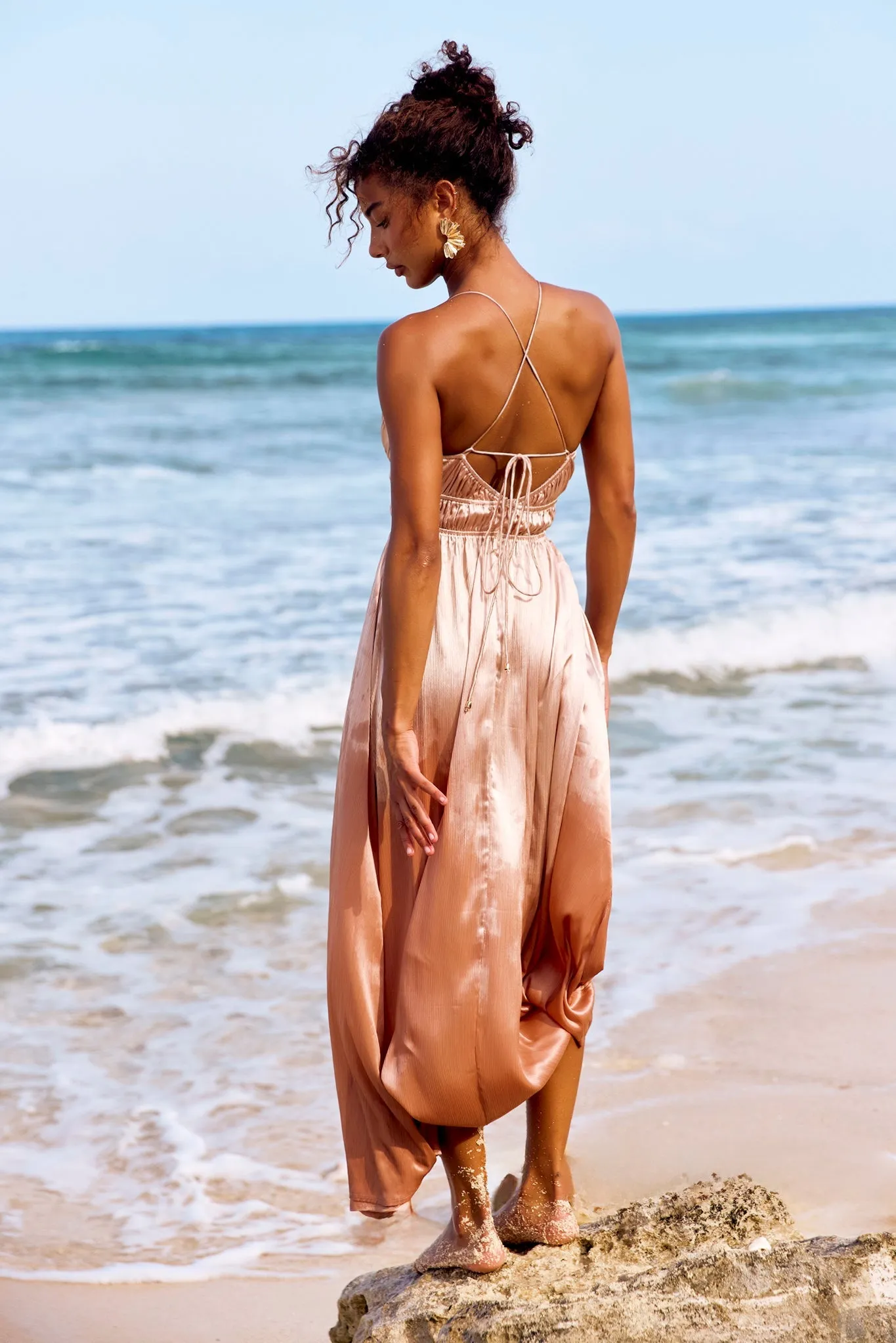 Way To You Maxi Dress - Champagne