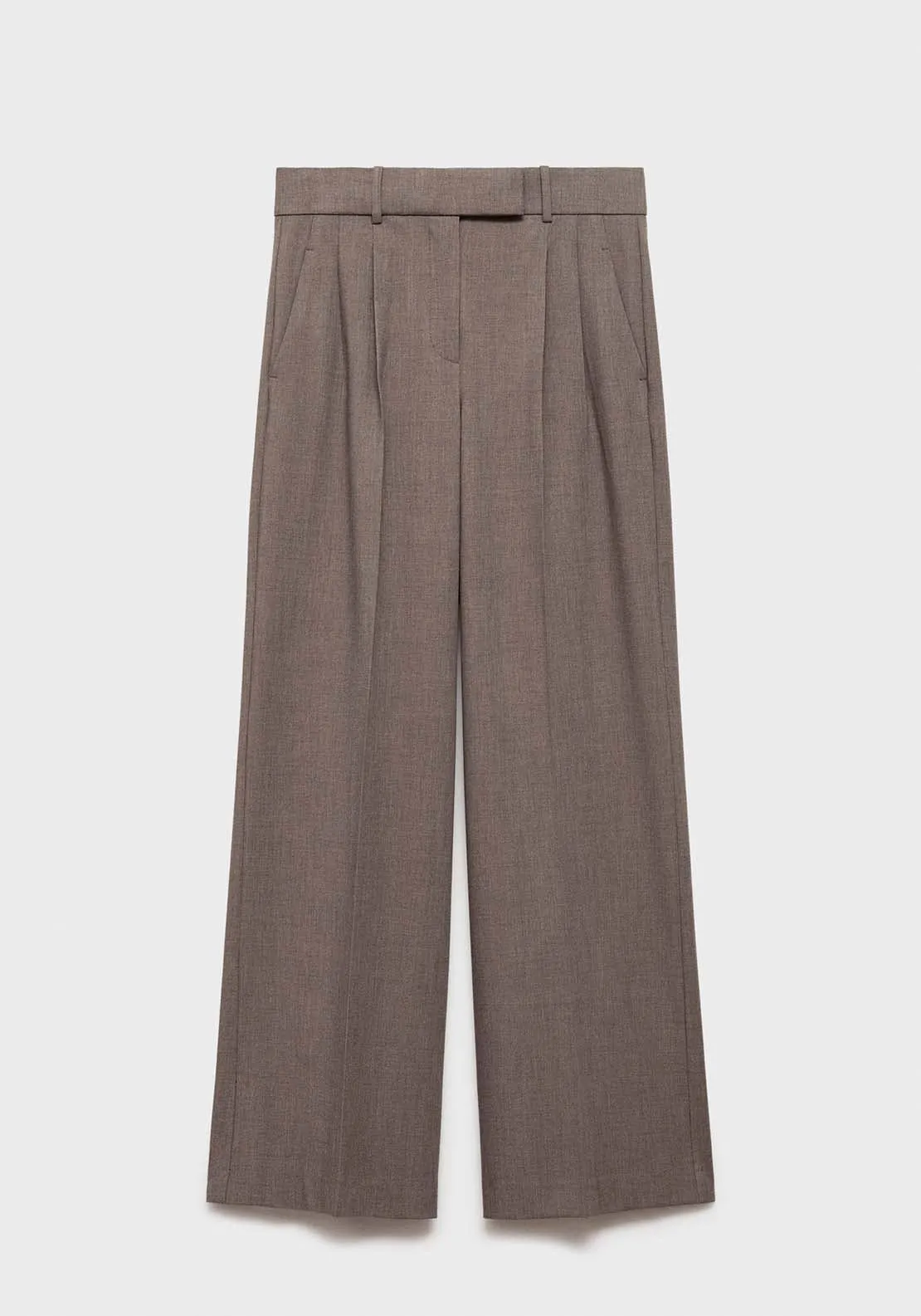 Wide leg long suit pants - Brown