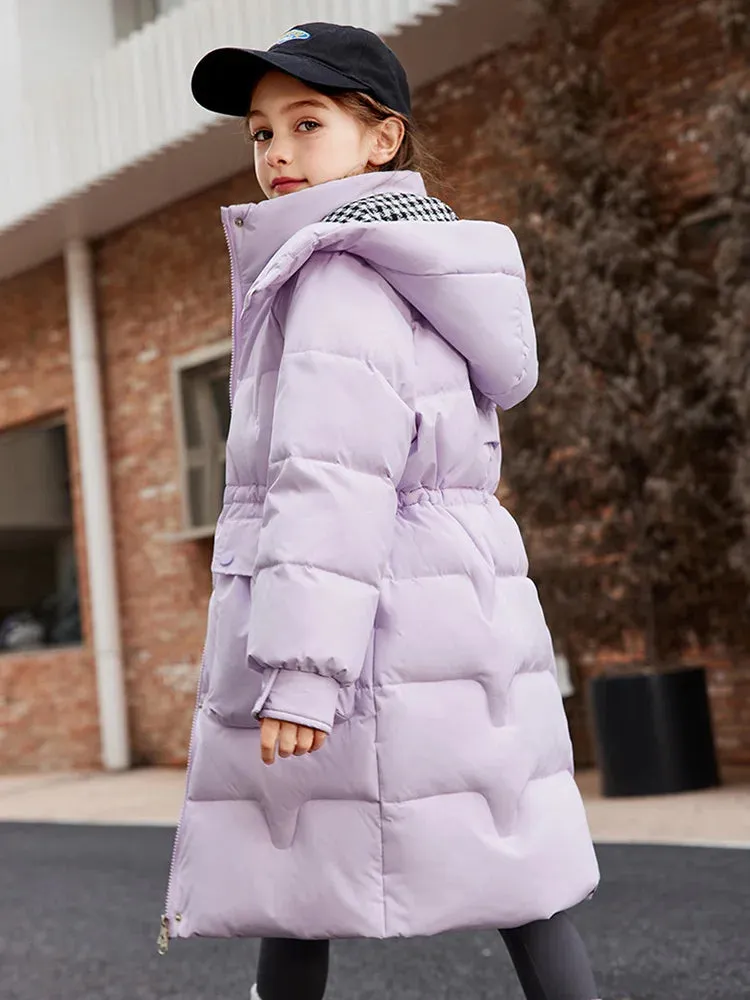 Winter Children Down Jacket For Girl White Duck Down Thick Warm Teenage Girl Outwear Coat 5-14 Years Kids Parka