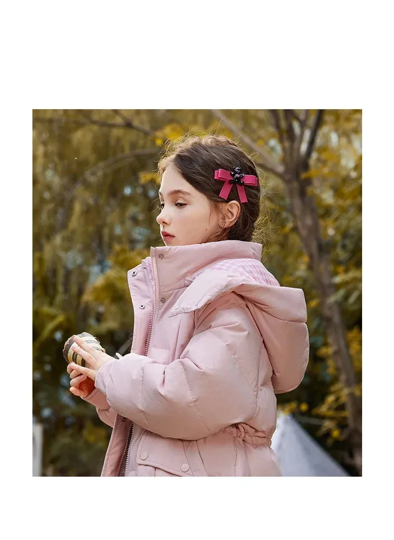 Winter Children Down Jacket For Girl White Duck Down Thick Warm Teenage Girl Outwear Coat 5-14 Years Kids Parka