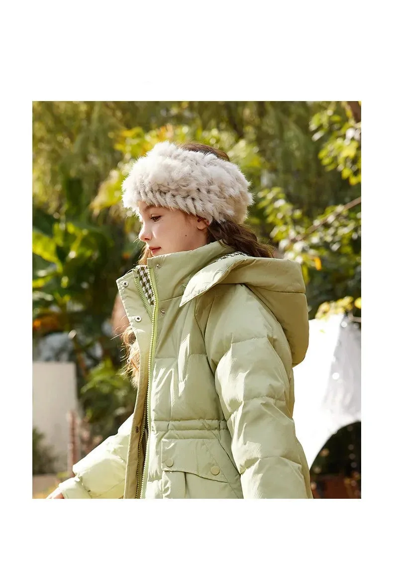 Winter Children Down Jacket For Girl White Duck Down Thick Warm Teenage Girl Outwear Coat 5-14 Years Kids Parka