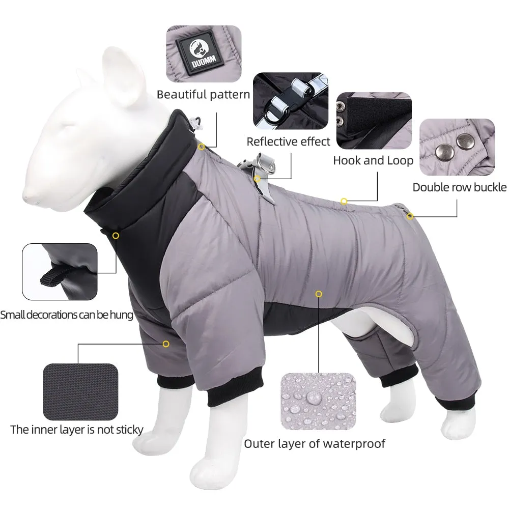 Winter Warm Thicken Pet Dog Jacket Waterproof Dog Clothes