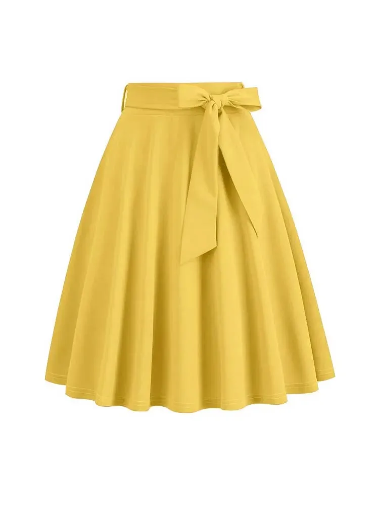 Women High Waist A-Line Skirt