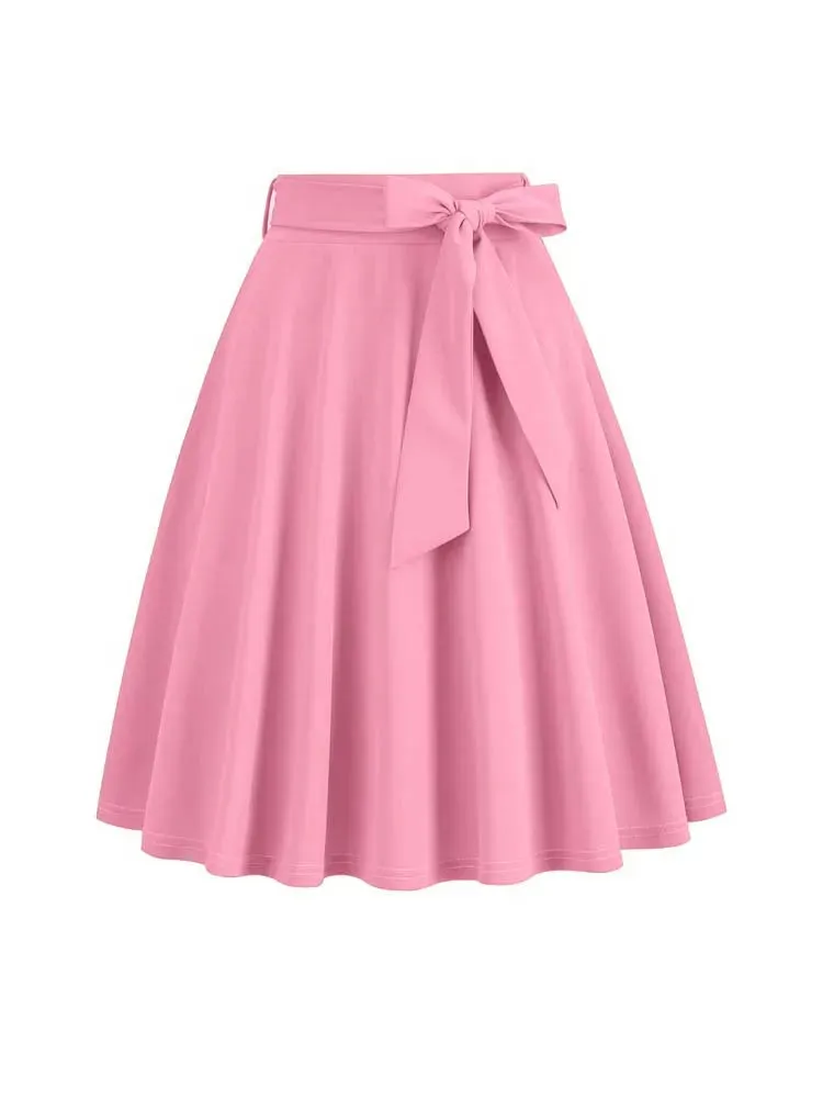 Women High Waist A-Line Skirt