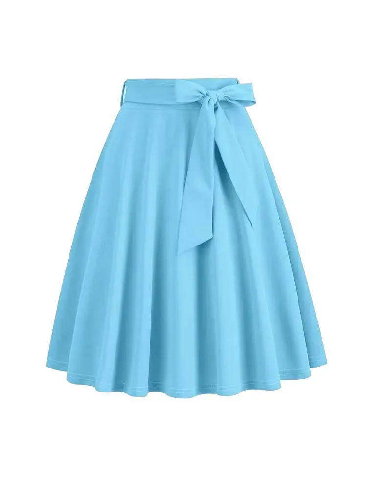 Women High Waist A-Line Skirt