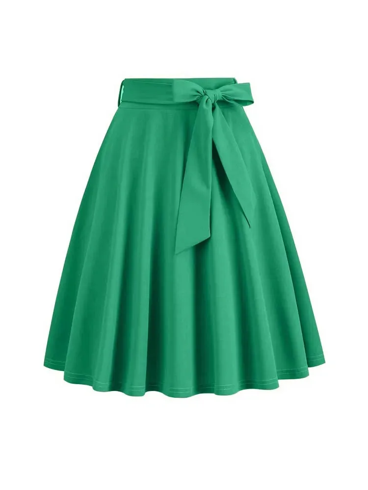 Women High Waist A-Line Skirt