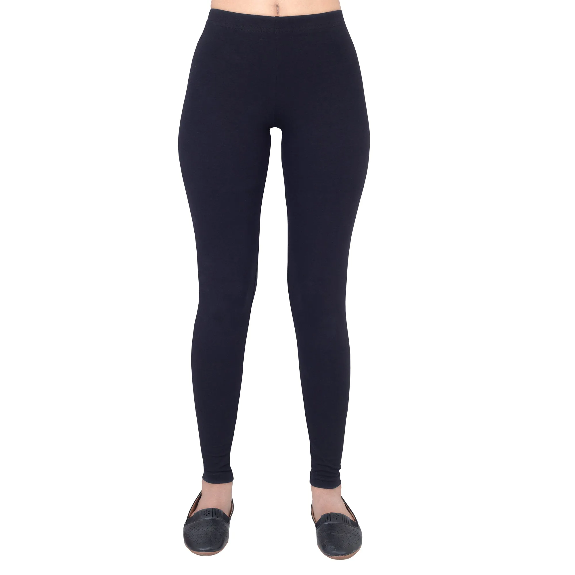 Women Navy Breathable Long Length Legging